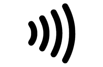 The contactless payment symbol is found on either the front or back of a contactless credit card